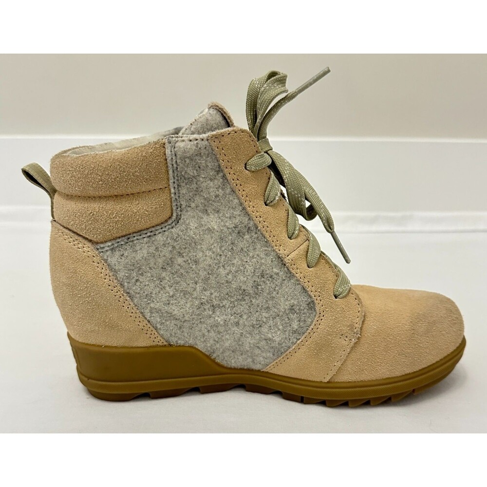 Sorel Women’s Evie Waterproof Wedge Ankle Boots Size 7.5 Suede Lace Up - Picture 6 of 10
